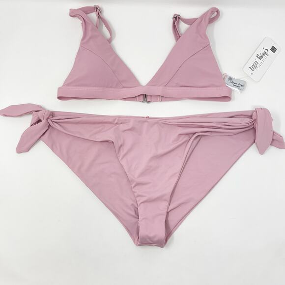 New Dippin Daisys Orchid XS Bralette Bikini Top Medium Side Tie Bikini Bottom - Picture 1 of 13